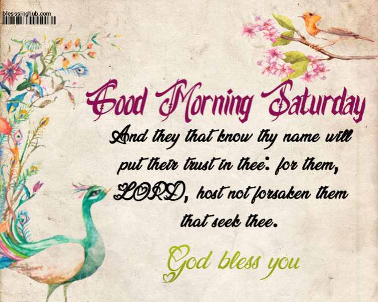 Saturday blessings for morning