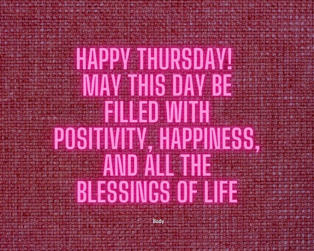 Thursday Blessings