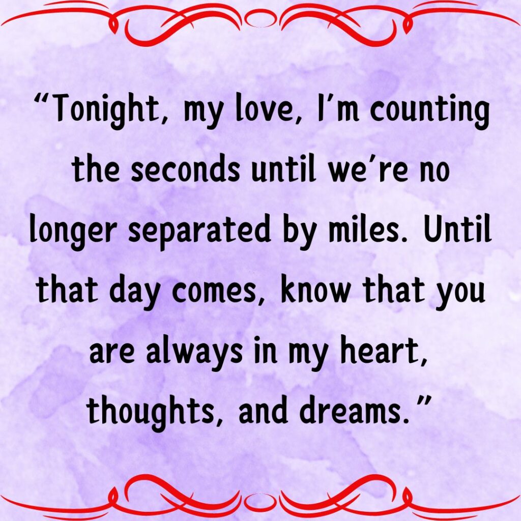 Good Night Messages for Her Long Distance- True Love