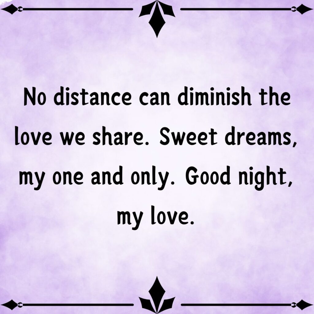 Good Night Messages for Her Long Distance- True Love