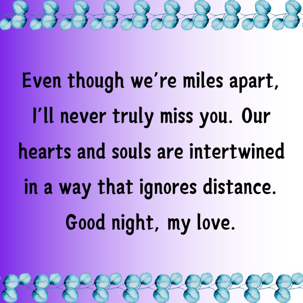 Good Night Messages for Her Long Distance- True Love