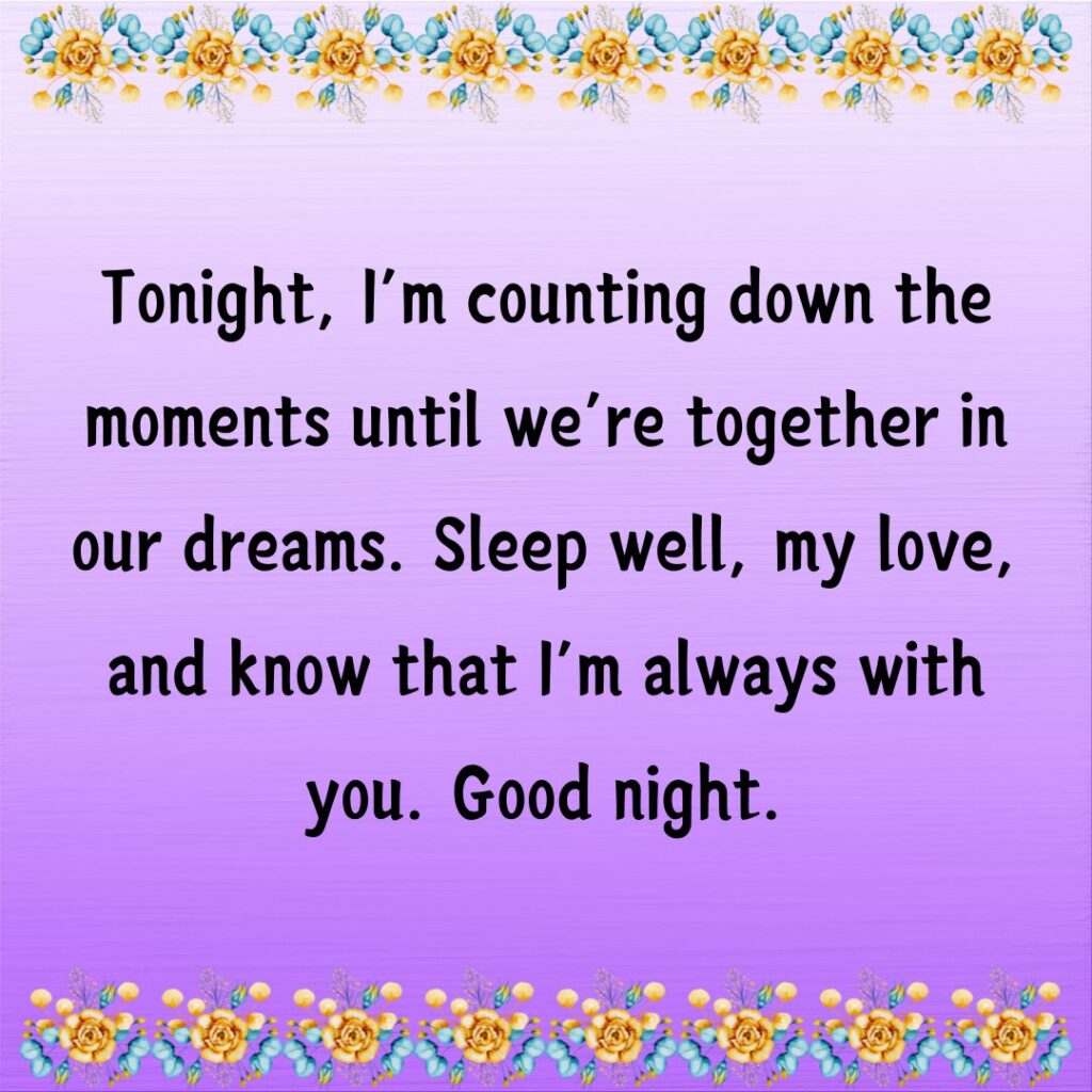 Good Night Messages for Her Long Distance- True Love