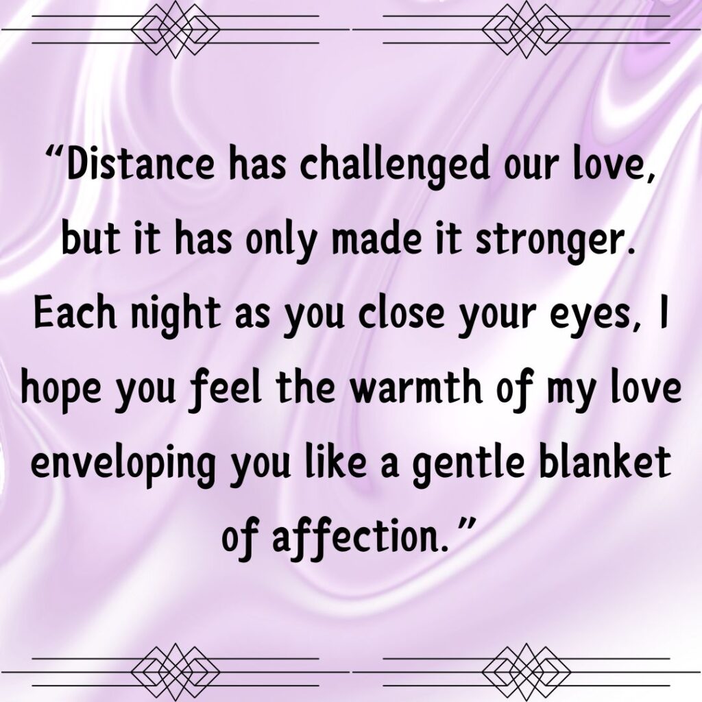 Good Night Messages for Her Long Distance- True Love