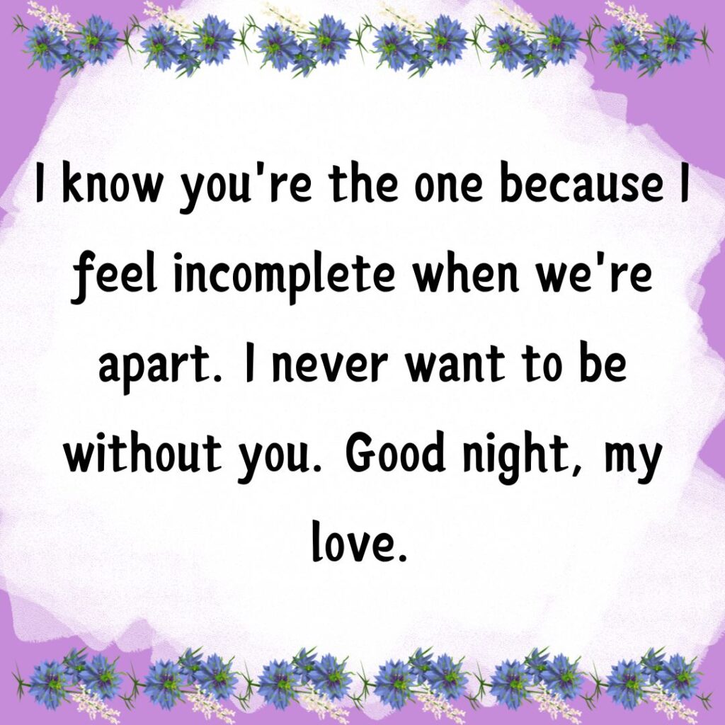 Good Night Messages for Her Long Distance- True Love