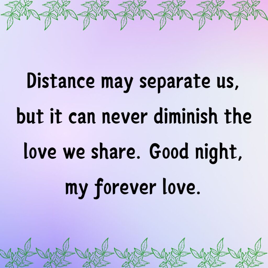 Good Night Messages for Her Long Distance- True Love