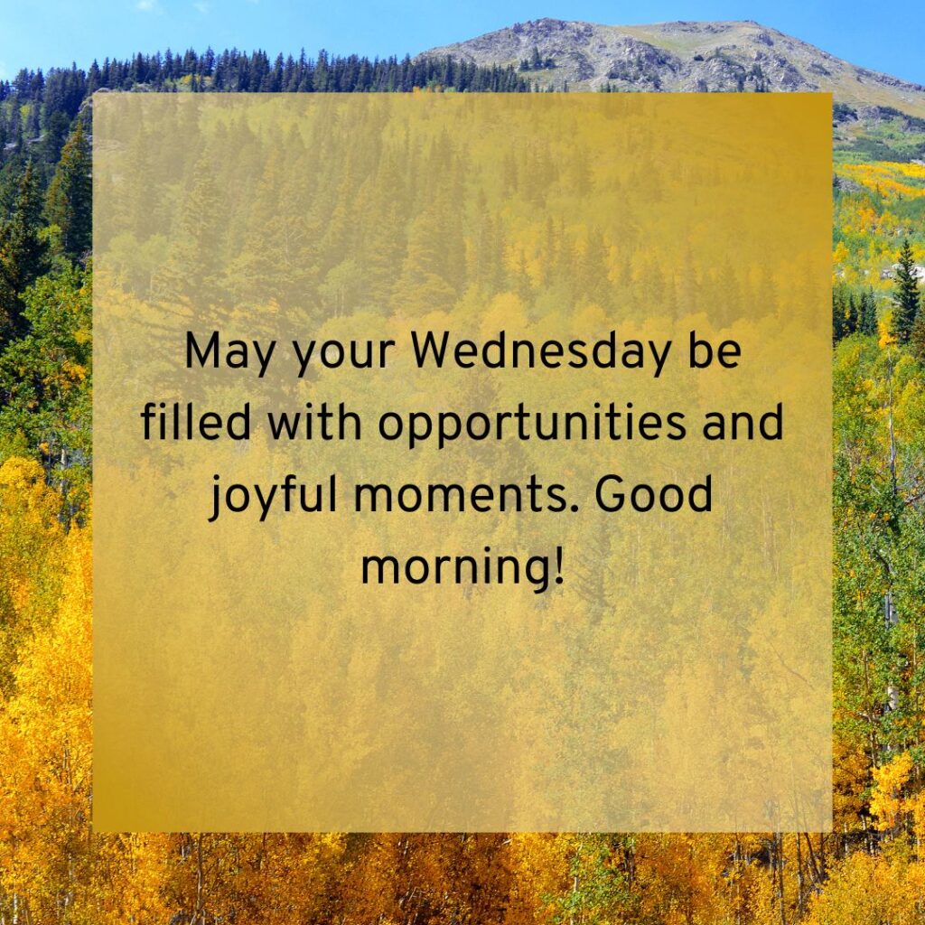 Positive Good Morning Wednesday Blessings