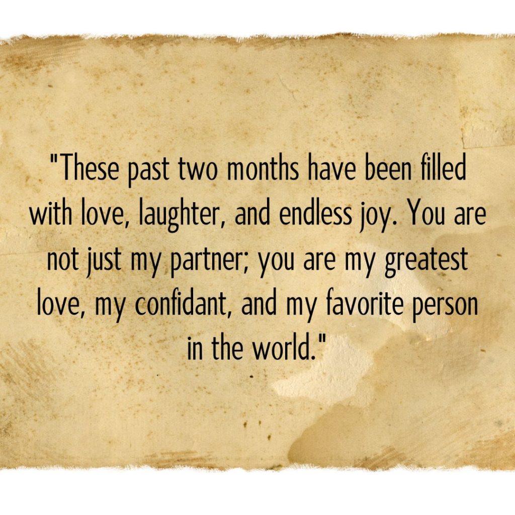 Cheers to Love—120+ Happy 2 Month Anniversary Quotes!