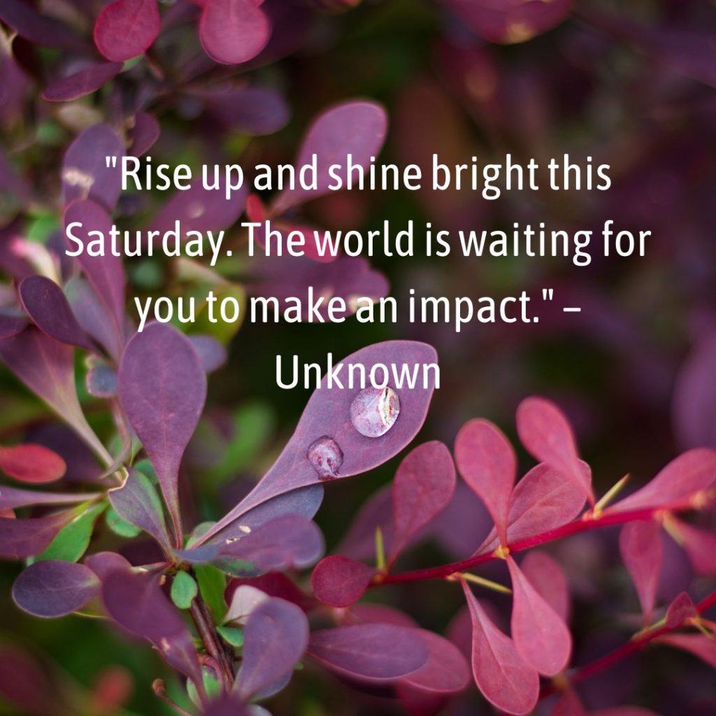 Start Your Saturday with a Bang: 100+ Inspirational Saturday Morning Quotes!